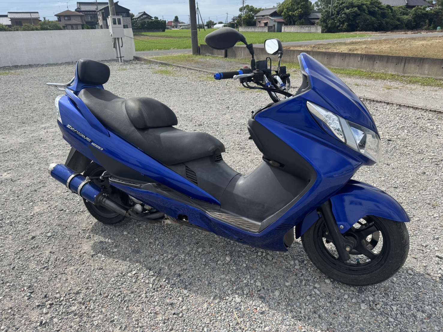 茨城県ひたちなか市よりスズキ スカイウェイブ250を無料引取致しました。